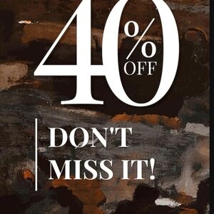 40% Off Sale Today